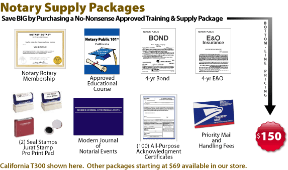California Notary Training and Supply Packages