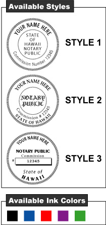 Hawaii Notary Stamp Choices